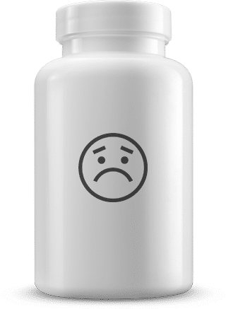 Bottle with sad face